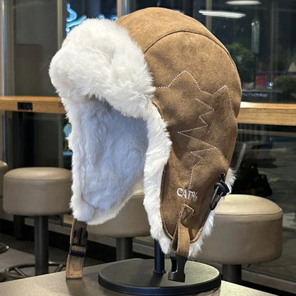 Churchill Fleece Fur Trapper Hat in Khaki
