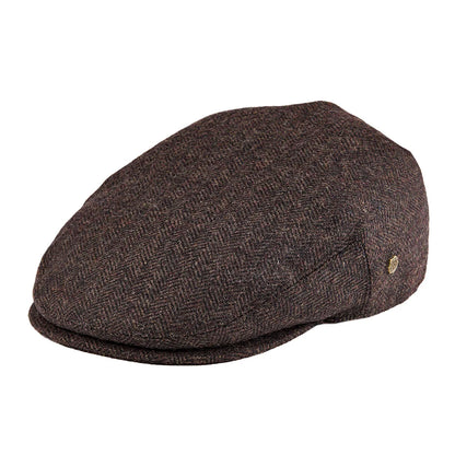 The Wicklow | Wool Tweed Herringbone Irish Flat Cap | Urban Caps NZ