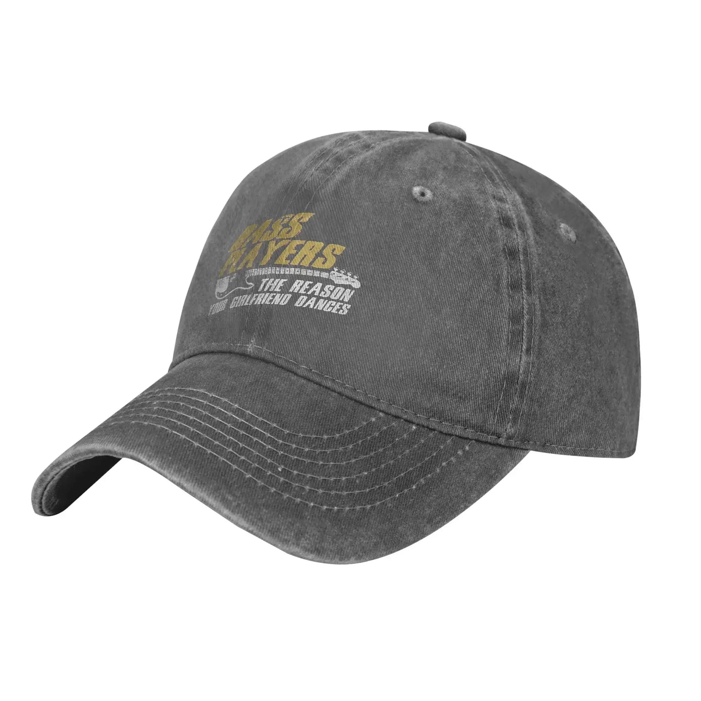 Bass Players Vintage Distressed Baseball Cap – Unisex Adjustable Music Hat