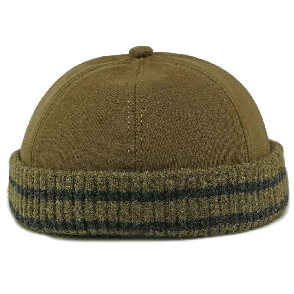 Anchorage Knitted Trapper Beanie in Army Green