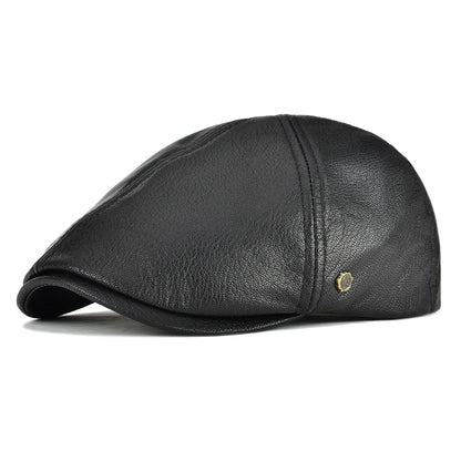 The Brompton | Men's Premium Leather Ivy Flat Cap | Urban Caps NZ