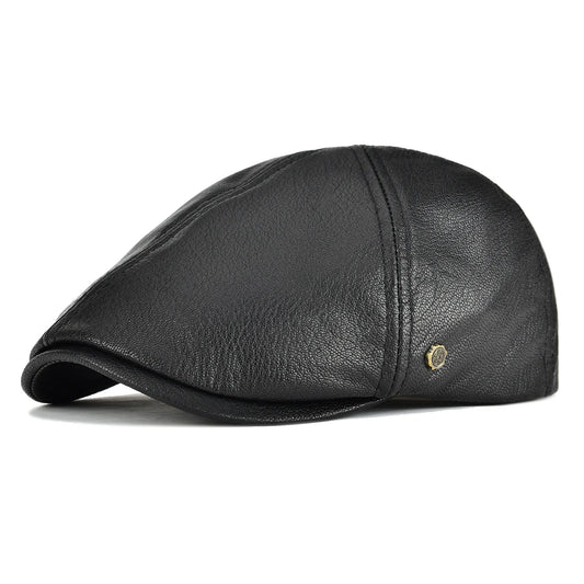 The Brompton | Men's Premium Leather Ivy Flat Cap | Urban Caps NZ