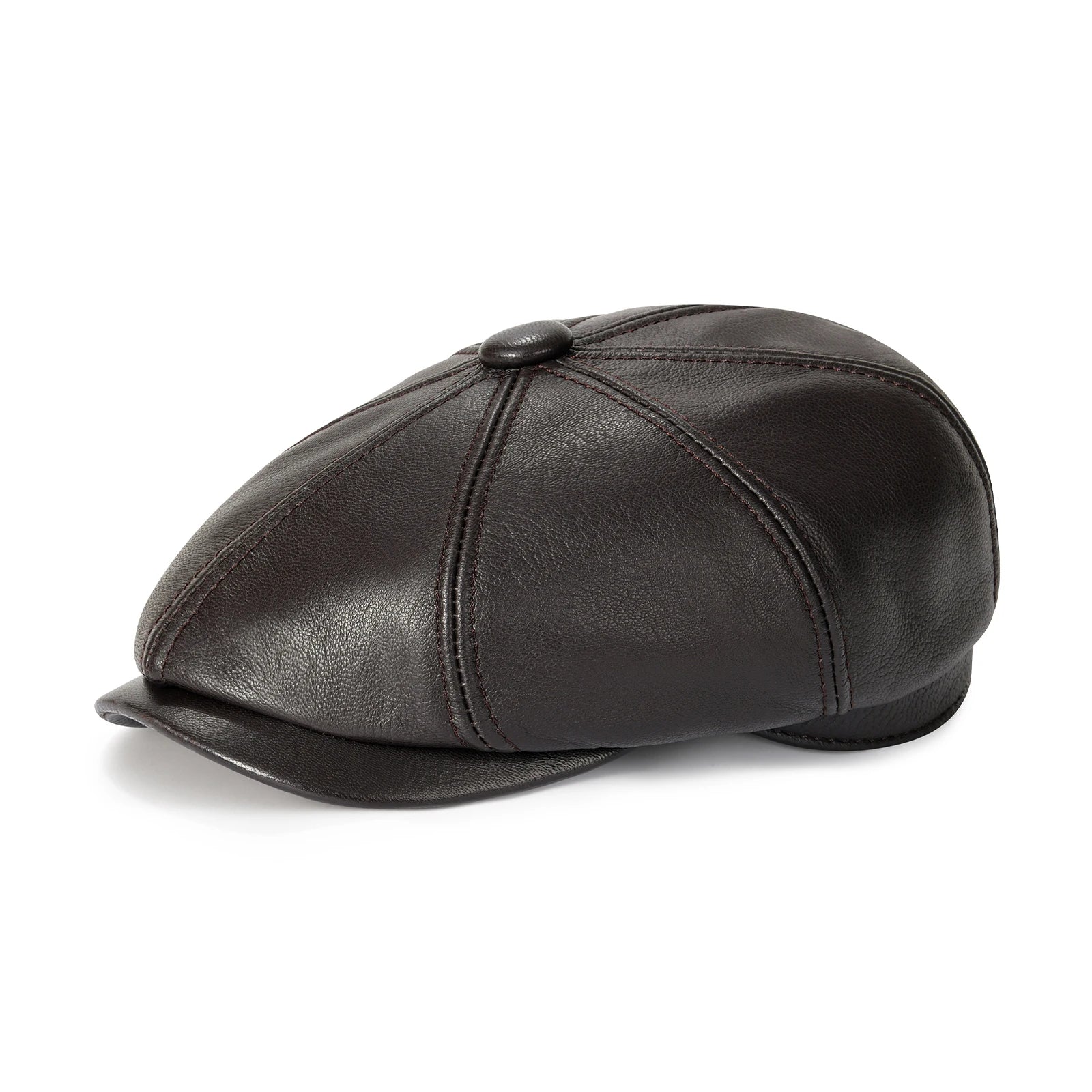 The Belgravia | Premium Leather 8-Panel Newsboy Cap | Urban Caps NZ