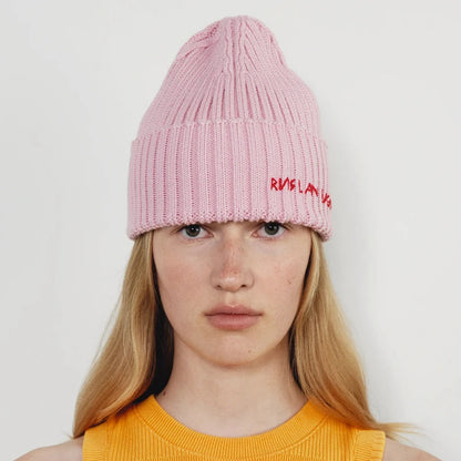 The Chamonix | Thick Wool Embroidered Letter Knitted Beanie | Urban Caps NZ