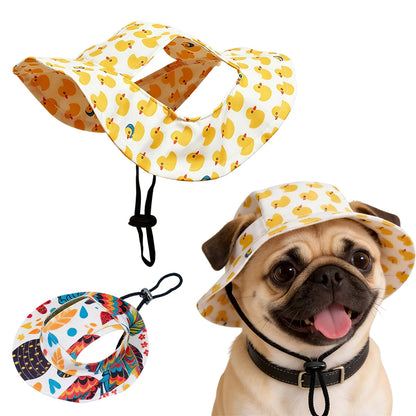 Cute dog cap with duck print