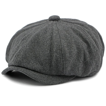 Seville Patchwork Wool Ivy Cap in Gray