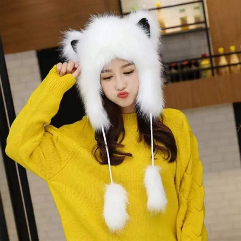 Whimsy Fox Ear Plush Beanie
