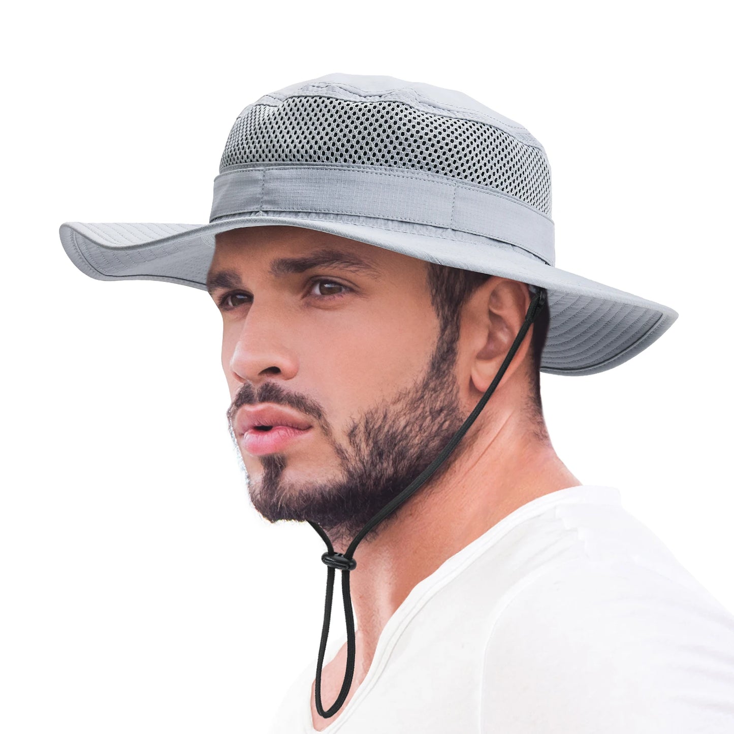 The Tasman | Men's Wide Brim Mesh Sun Hat | Urban Caps NZ