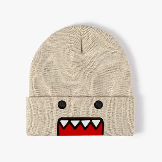 The Domo | Cartoon Character Embroidered Knitted Beanie | Urban Caps NZ