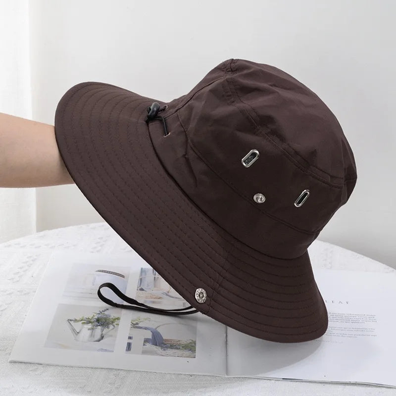 Japanese-Style Large Brim Fisherman Hat – Quick-Dry Sun Hat
