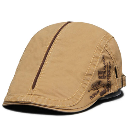 Cotton Letter Embroidered Ivy Cap | Driver's Flat Cap | Urban Caps NZ