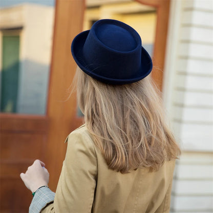Paris Noir Wool Felt Pork Pie Hat | Urban Caps
