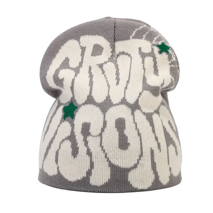 The Skullcap | Y2K Letter Knitted Hip Hop Beanie | Urban Caps NZ