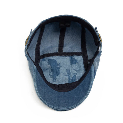 Vintage Denim Ivy Cap | Country Casual Flat Cap | Urban Caps NZ