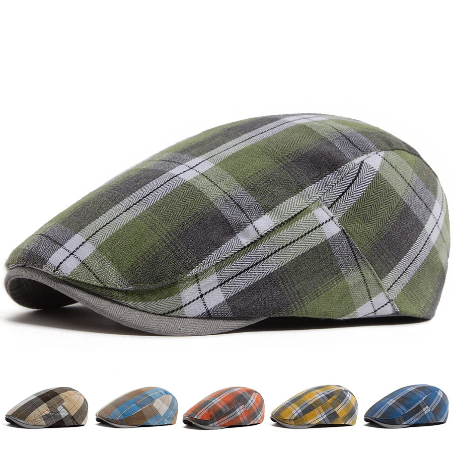 Thin Plaid Ivy Cap | Country Heritage Flat Cap | Urban Caps NZ