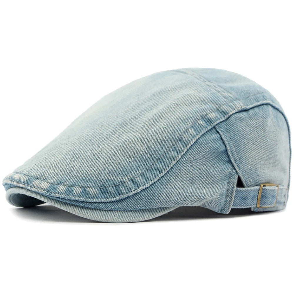 Falmouth Cotton Sun Beret in Light Grey