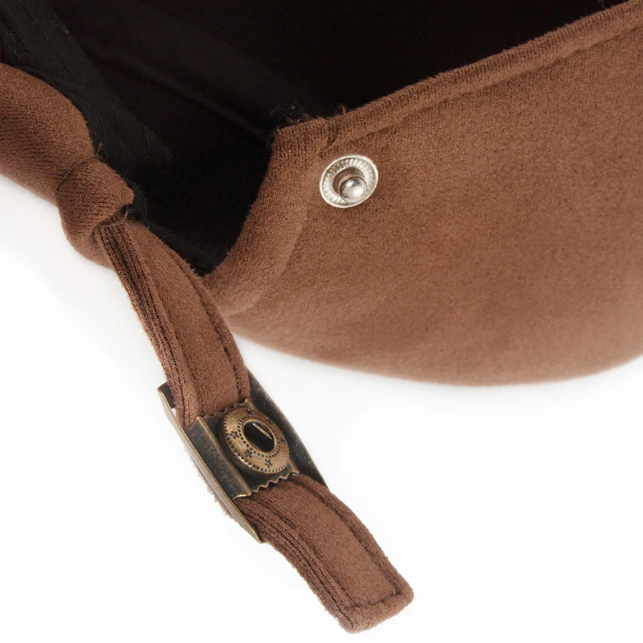 Faux Suede Side Buckle Ivy Cap | Retro Winter Flat Cap | Urban Caps NZ