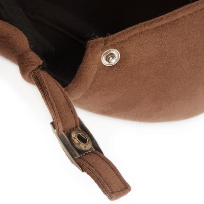 Faux Suede Side Buckle Ivy Cap | Retro Winter Flat Cap | Urban Caps NZ
