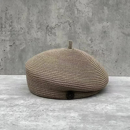 Mayfair Straw Fedora in Gray Curry Grass