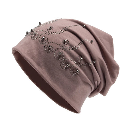 The Cristallo | Rhinestone Pearl Balaclava Beanie | Urban Caps NZ