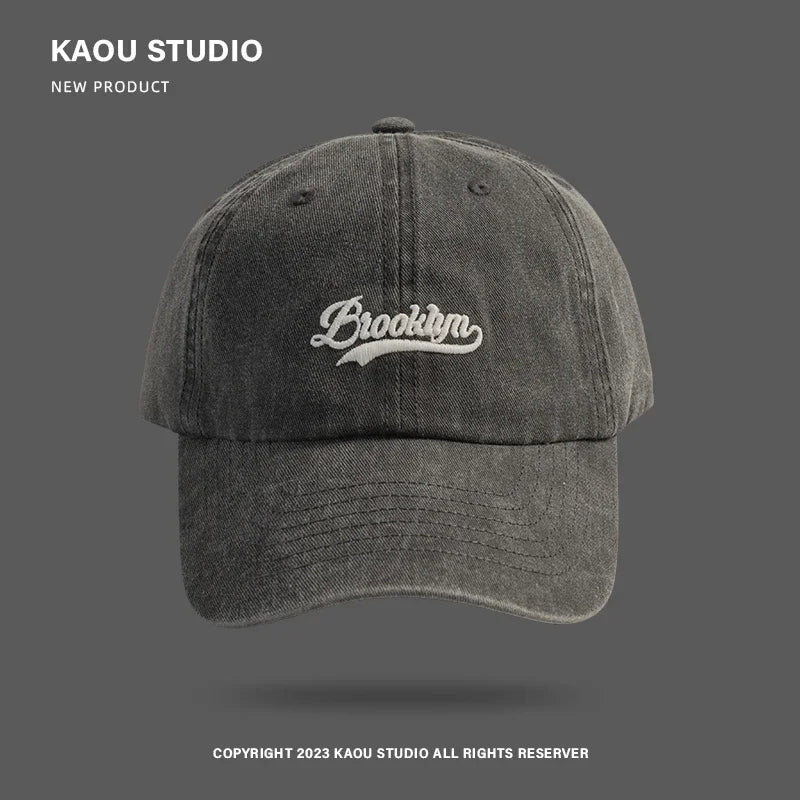 Ashford Washed Cotton Baseball Cap in Black