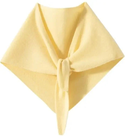 Chelsea Cashmere Knit Scarf in Yellow