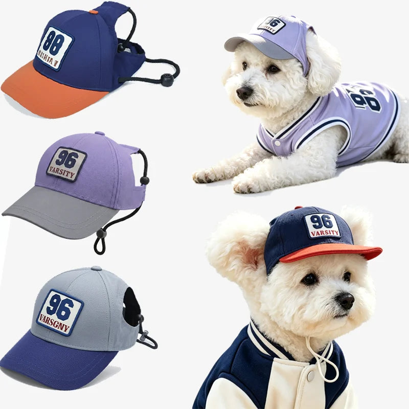 Classic dog baseball cap in gold