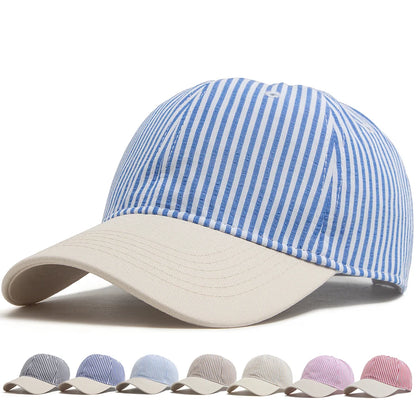 Striped Soft Dad Hat | Casual Baseball Cap | Urban Caps NZ