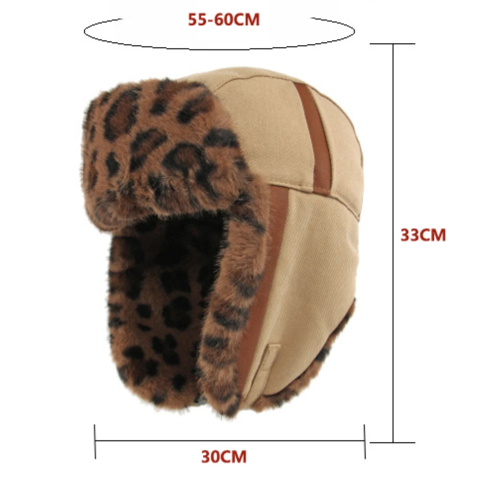 Klondike Leopard-Print Trapper Hat
