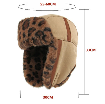 Klondike Leopard-Print Trapper Hat