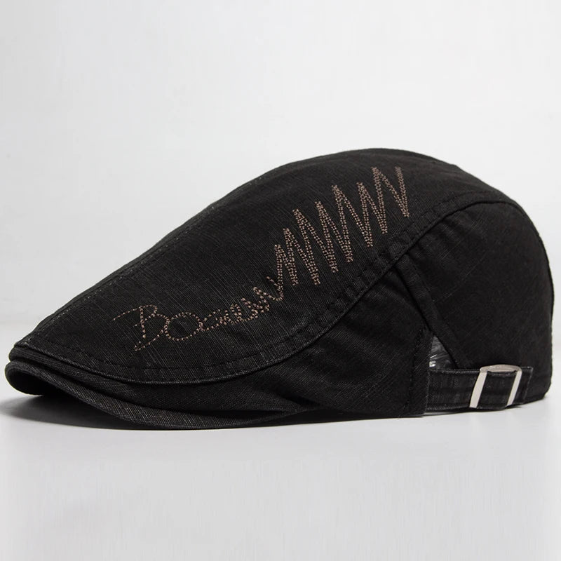Embroidered Cotton Ivy Cap | Autumn Heritage Flat Cap | Urban Caps NZ