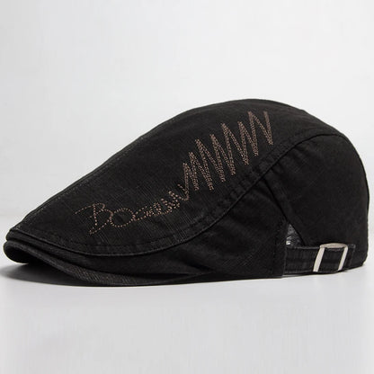 Embroidered Cotton Ivy Cap | Autumn Heritage Flat Cap | Urban Caps NZ