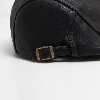 Faux Leather Ivy Cap | English Gentleman's Flat Cap | Urban Caps NZ