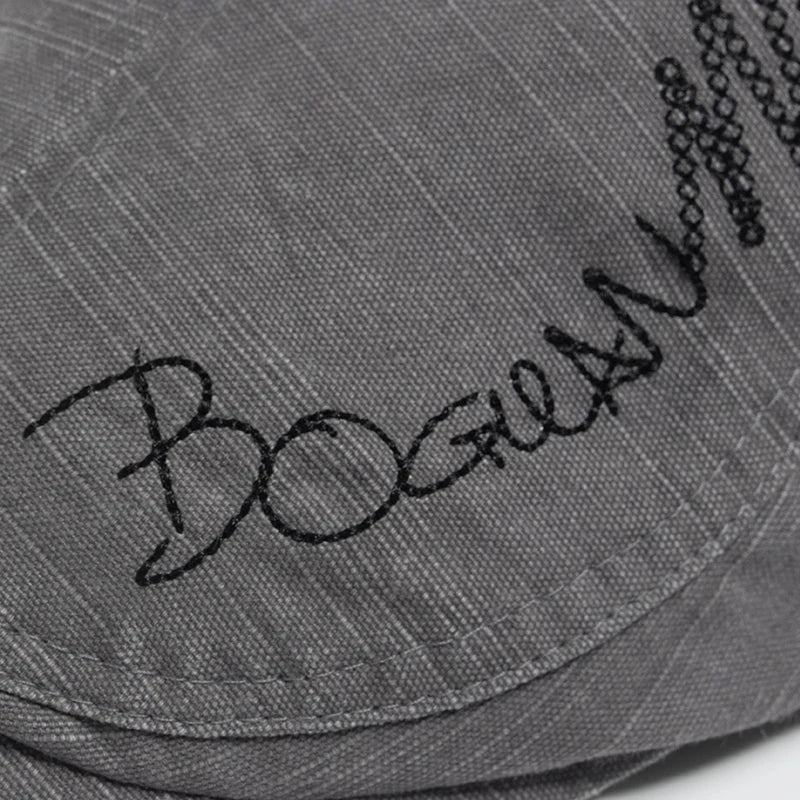 Embroidered Cotton Ivy Cap | Autumn Heritage Flat Cap | Urban Caps NZ