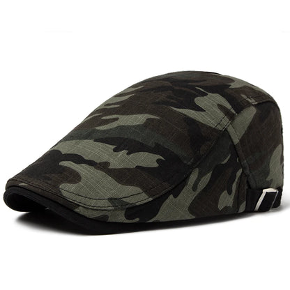 Camouflage Linen Ivy Cap | Country Outdoor Flat Cap | Urban Caps NZ