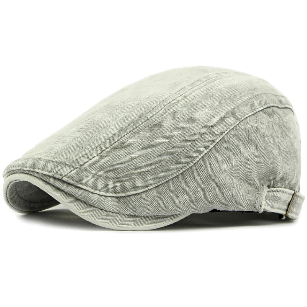 Henley Cotton Ivy Cap in Light Grey