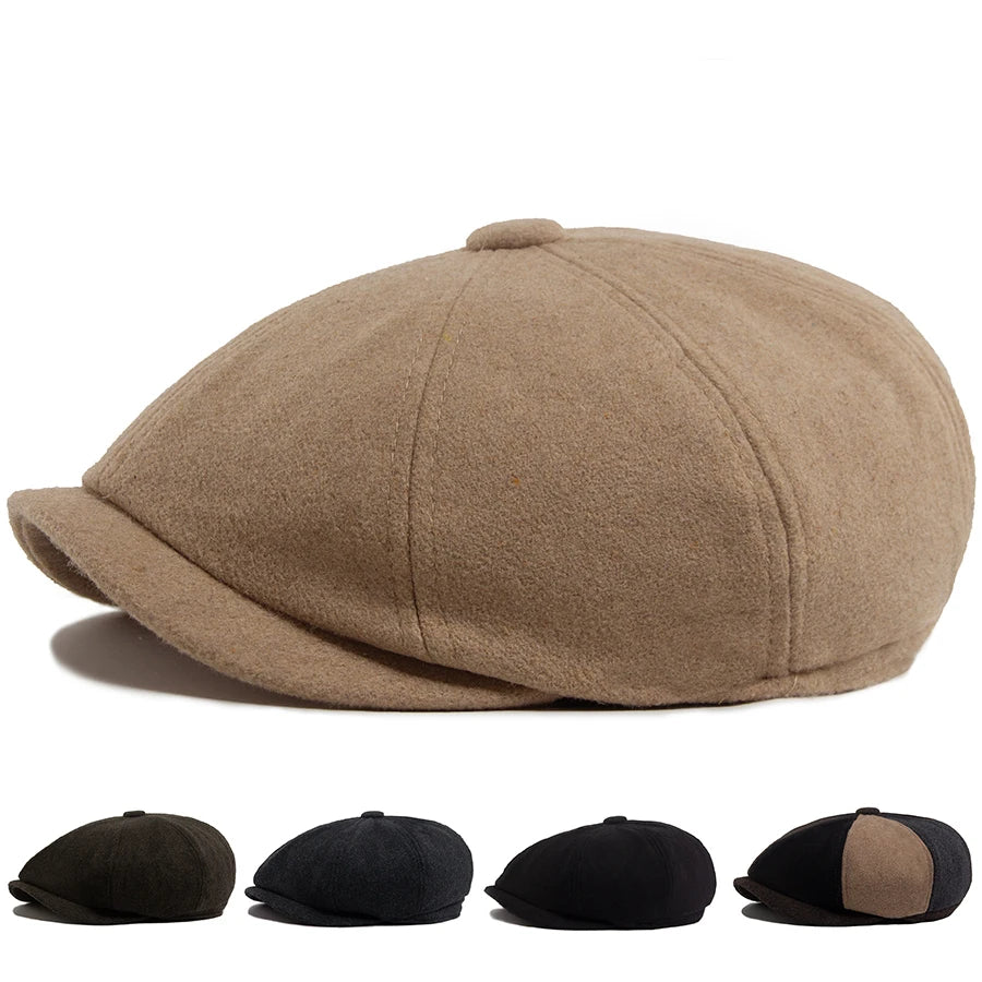Woollen Cloth Newsboy Cap | Warm British Heritage Cap | Urban Caps NZ