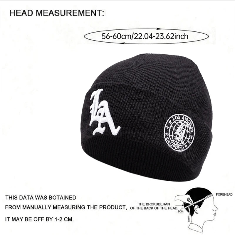 The LA Earth | Letter Earth Embroidery Hip Hop Beanie | Urban Caps NZ