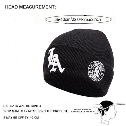 The LA Earth | Letter Earth Embroidery Hip Hop Beanie | Urban Caps NZ