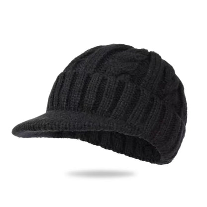 Winter Knitted Brim Beanie – Warm Ear Protection Outdoor Cap