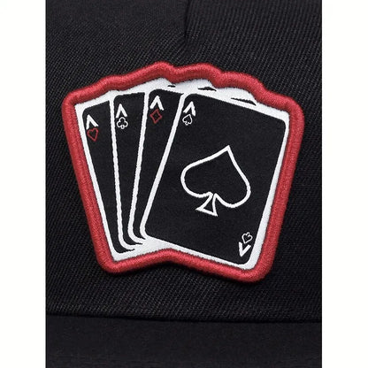 The Ace | Playing Card Embroidery Unisex Snapback Cap | Urban Caps NZ