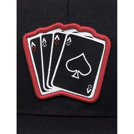 The Ace | Playing Card Embroidery Unisex Snapback Cap | Urban Caps NZ