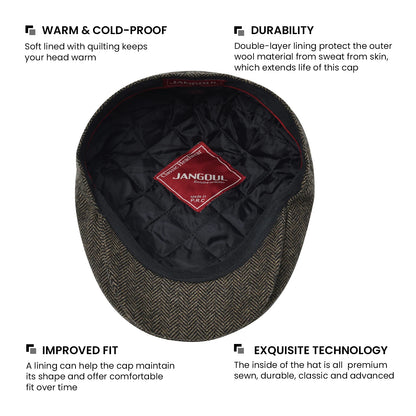 The Dunmore | Men's Wool Blend XL/XXL Ivy Newsboy Cap | Urban Caps NZ