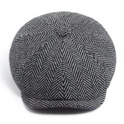 Retro Herringbone Newsboy Cap | Warm British Cap | Urban Caps NZ