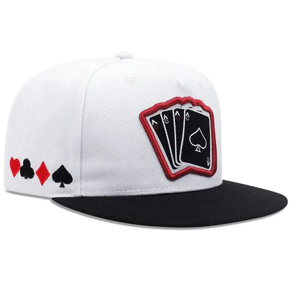 The Ace | Playing Card Embroidery Unisex Snapback Cap | Urban Caps NZ