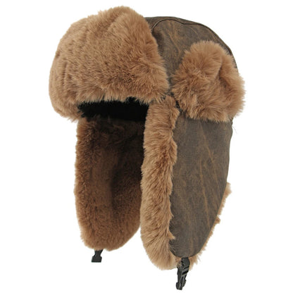 Murmansk Fluffy Fur Trapper Hat in Brown
