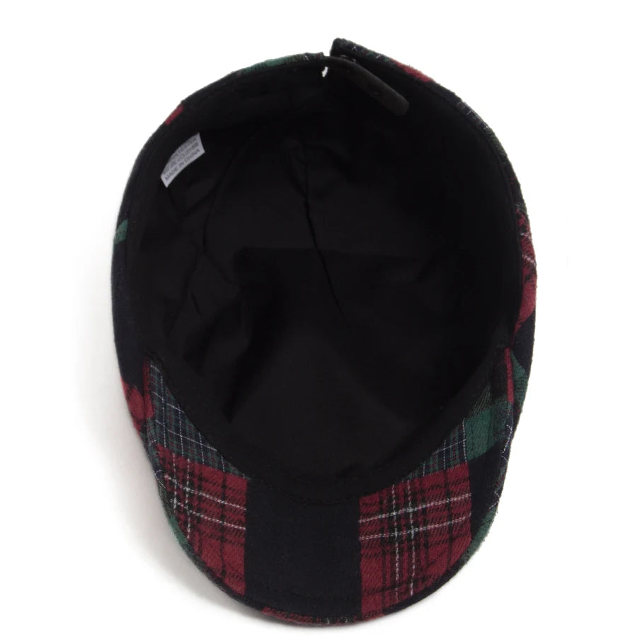 Big Plaid Patchwork Ivy Cap | Retro Country Flat Cap | Urban Caps NZ
