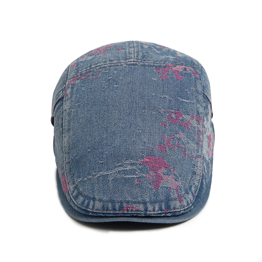 Floral Print Cotton Ivy Cap | Country Garden Flat Cap | Urban Caps NZ