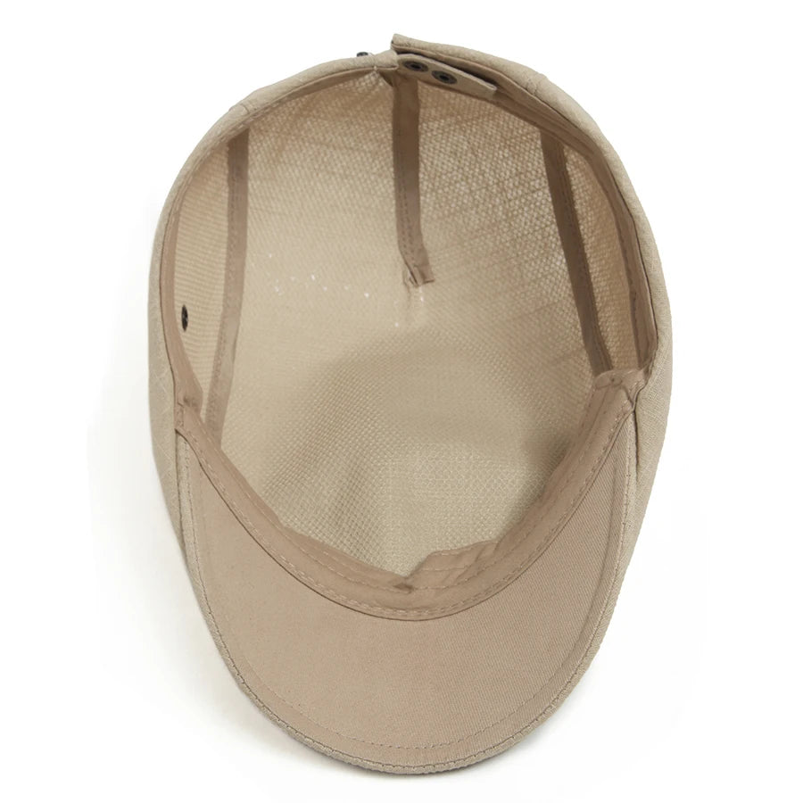 Breathable Linen Ivy Cap | Milan Driving Flat Cap | Urban Caps NZ