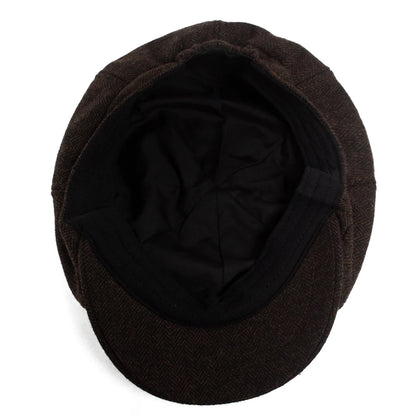 Herringbone Octagonal Newsboy Cap | British Winter Cap | Urban Caps NZ